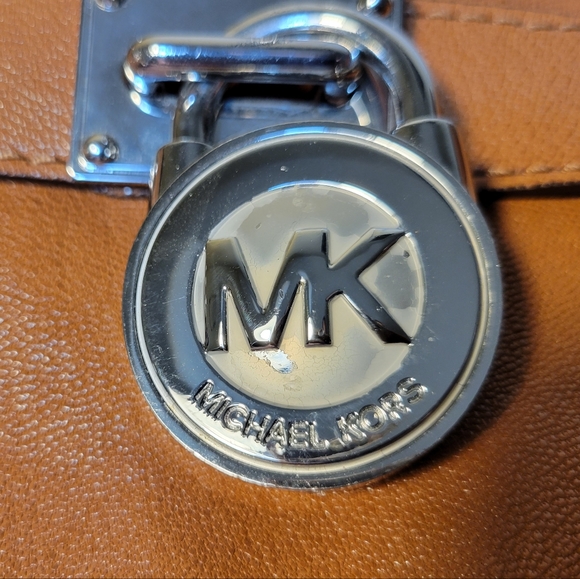 Michael Kors Large Hamilton, tote handbag Leather, Luggage, Silver hardware. - Picture 8 of 13